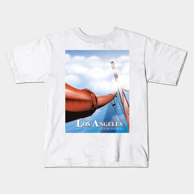 Los Angeles City of Angels. Kids T-Shirt by nickemporium1